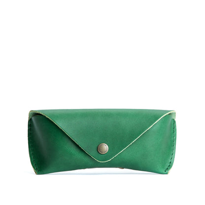 Cowboy Mint | Leather sunglasses case with snap closure