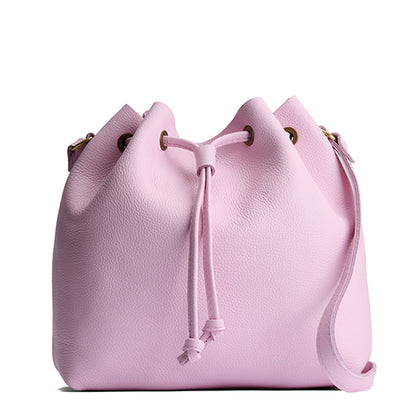 Pinkaboo*Large | Slouchy crossbody bag with leather drawstring closure
