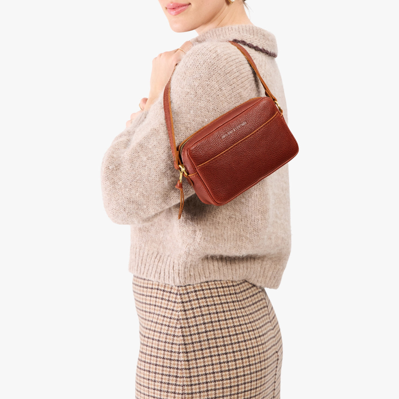 Nutmeg*Small | Mid-size rectangular crossbody with adjustable strap