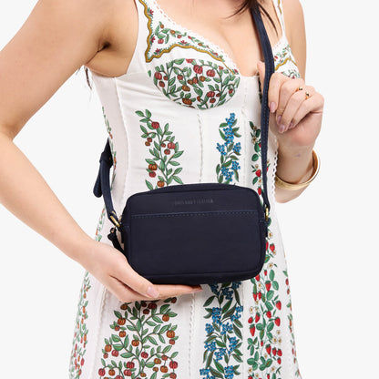 Velvet Blue*Small | Rectangular crossbody with adjustable strap