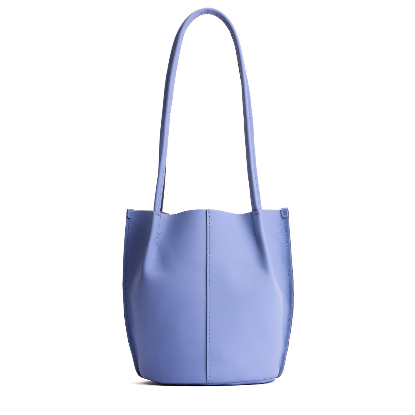 Jacaranda*Small | Petite bucket shaped tote bag with matching leather handles