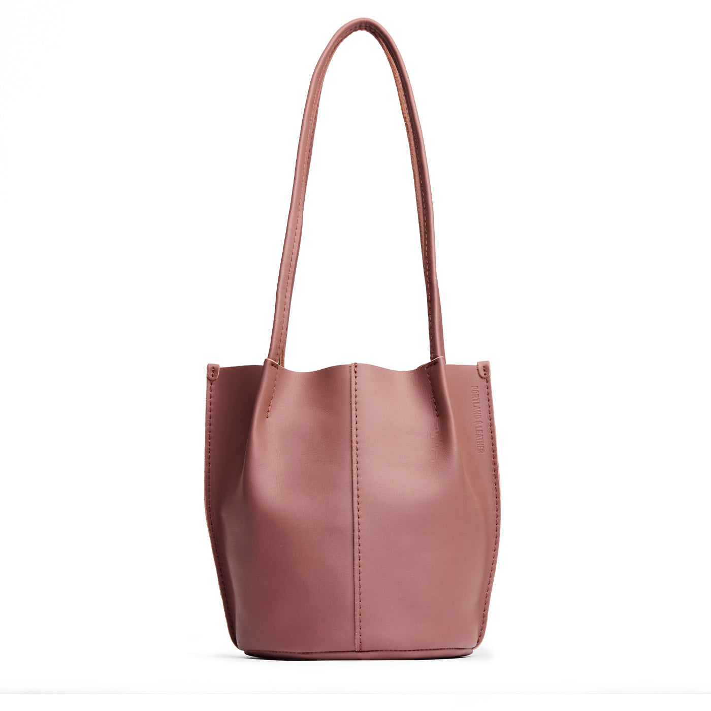 Sunkissed*Small | Petite bucket shaped tote bag with matching leather handles
