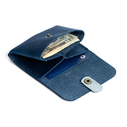 Deep Water | Envelope snap wallet with contrast pull tab
