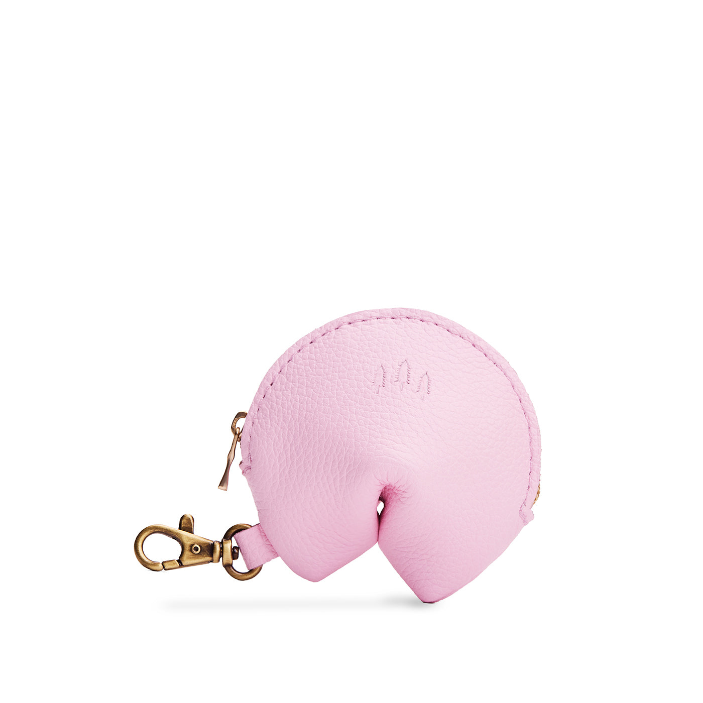 Pinkaboo | Leather fortune cookie shaped keychain pouch