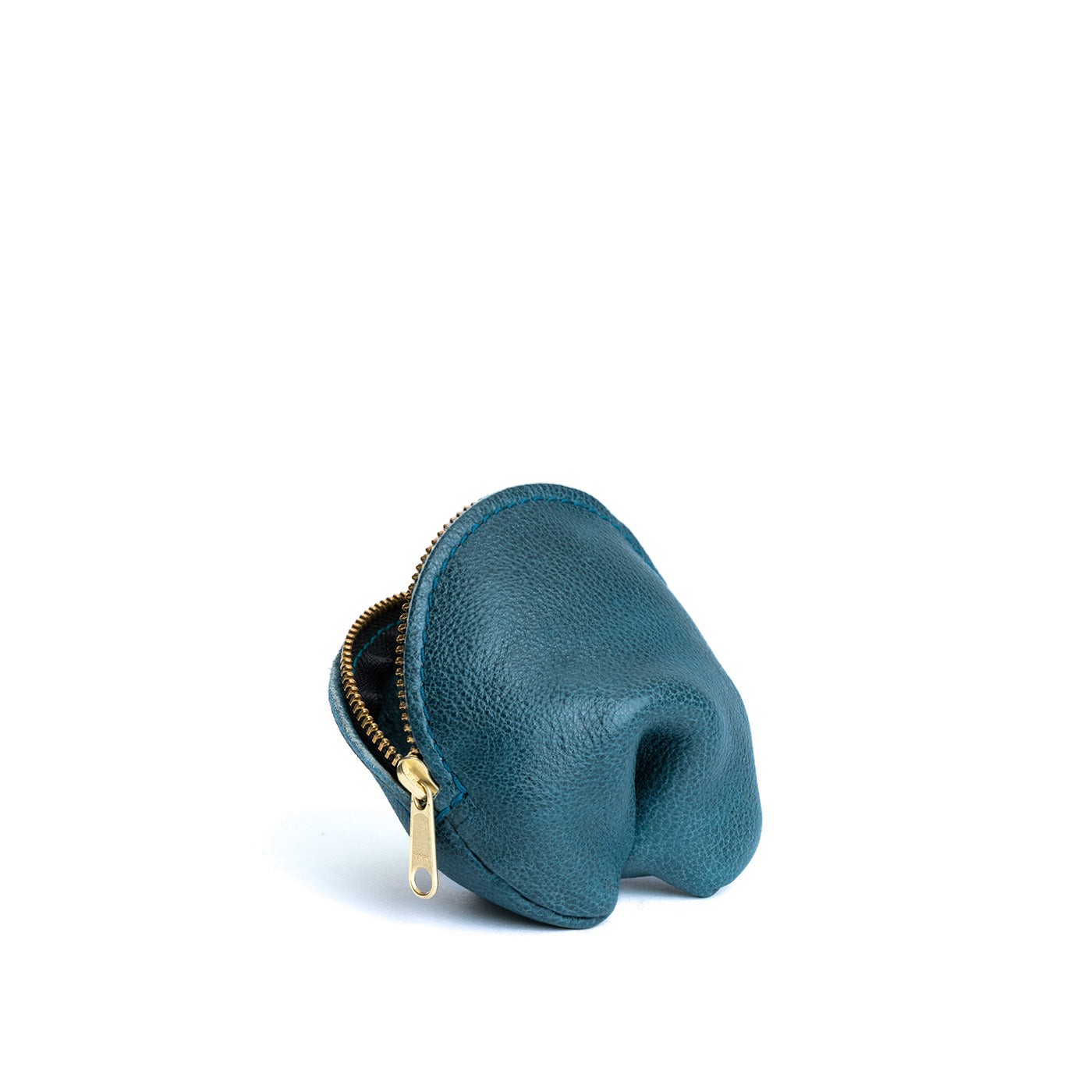 Lagoon | Leather fortune cookie shaped pouch