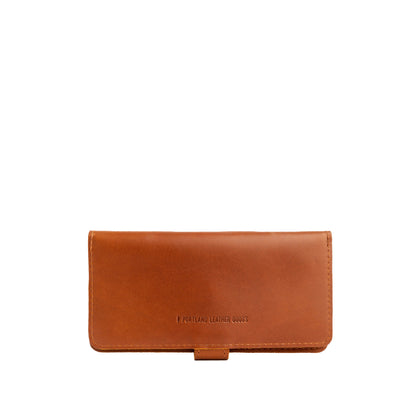 Honey | Back of closed leather wallet