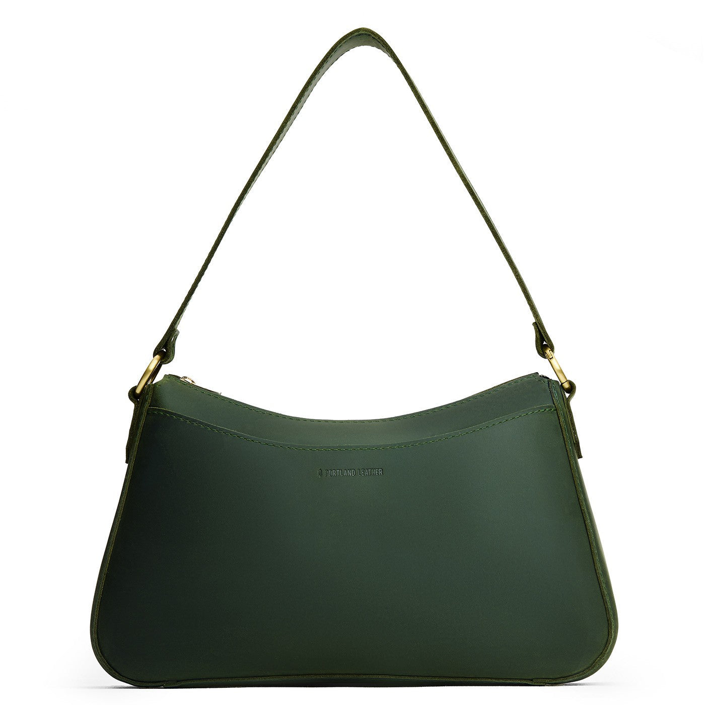 Evergreen*Large | Large bean shaped shoulder bag with a zipper closure