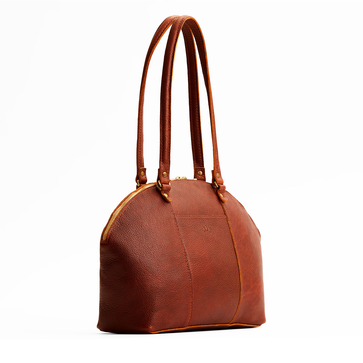 Nutmeg*Large | A half circle crossbody bag with handles and removable crossbody strap