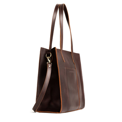 Grizzly*North/South | Structured large tote bag with overlapping panels and crossbody strap