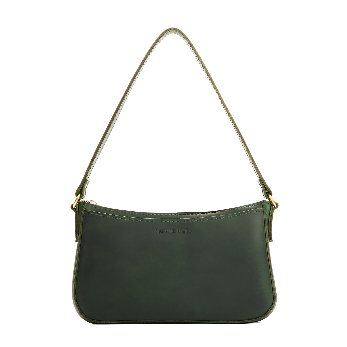 Evergreen*Small | Petite bean shaped shoulder bag with a zipper closure