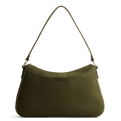 Verdant*Large | Large bean shaped shoulder bag with a zipper closure