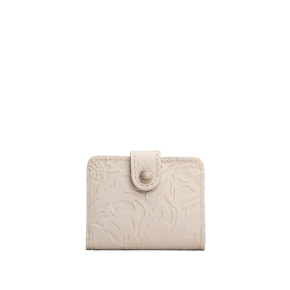 Jasmine | Small leather wallet with snap closed