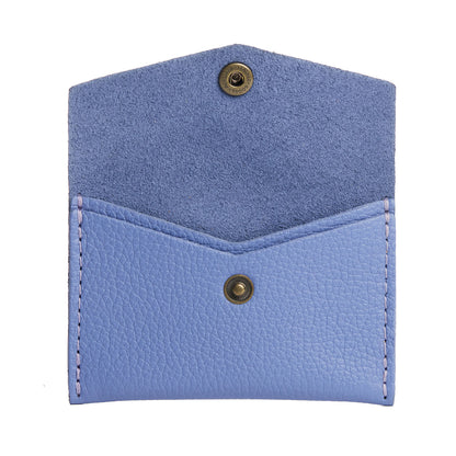 Aster | Small leather envelope card wallet with snap closure