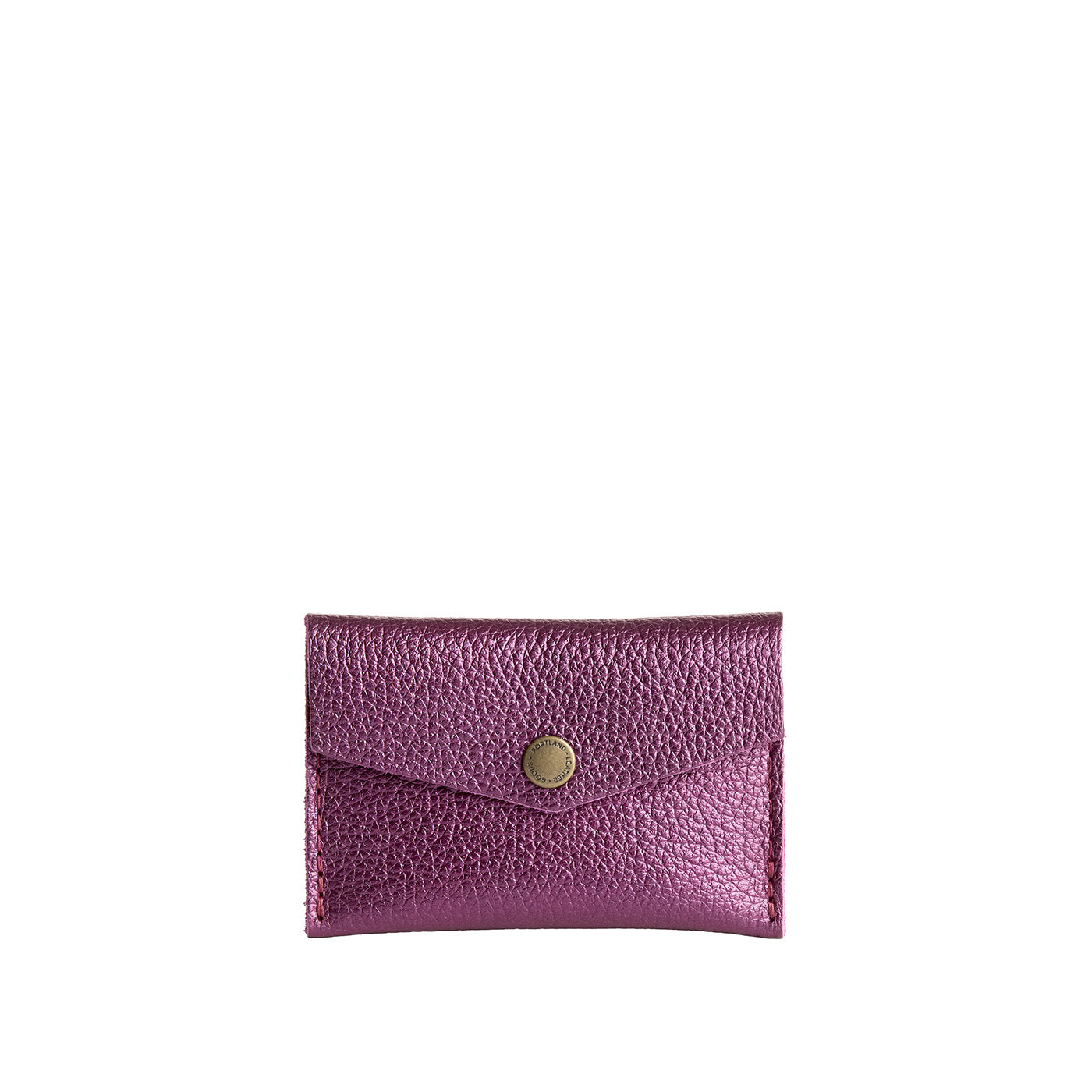 Ultra Violet | Small leather envelope card wallet with snap closure