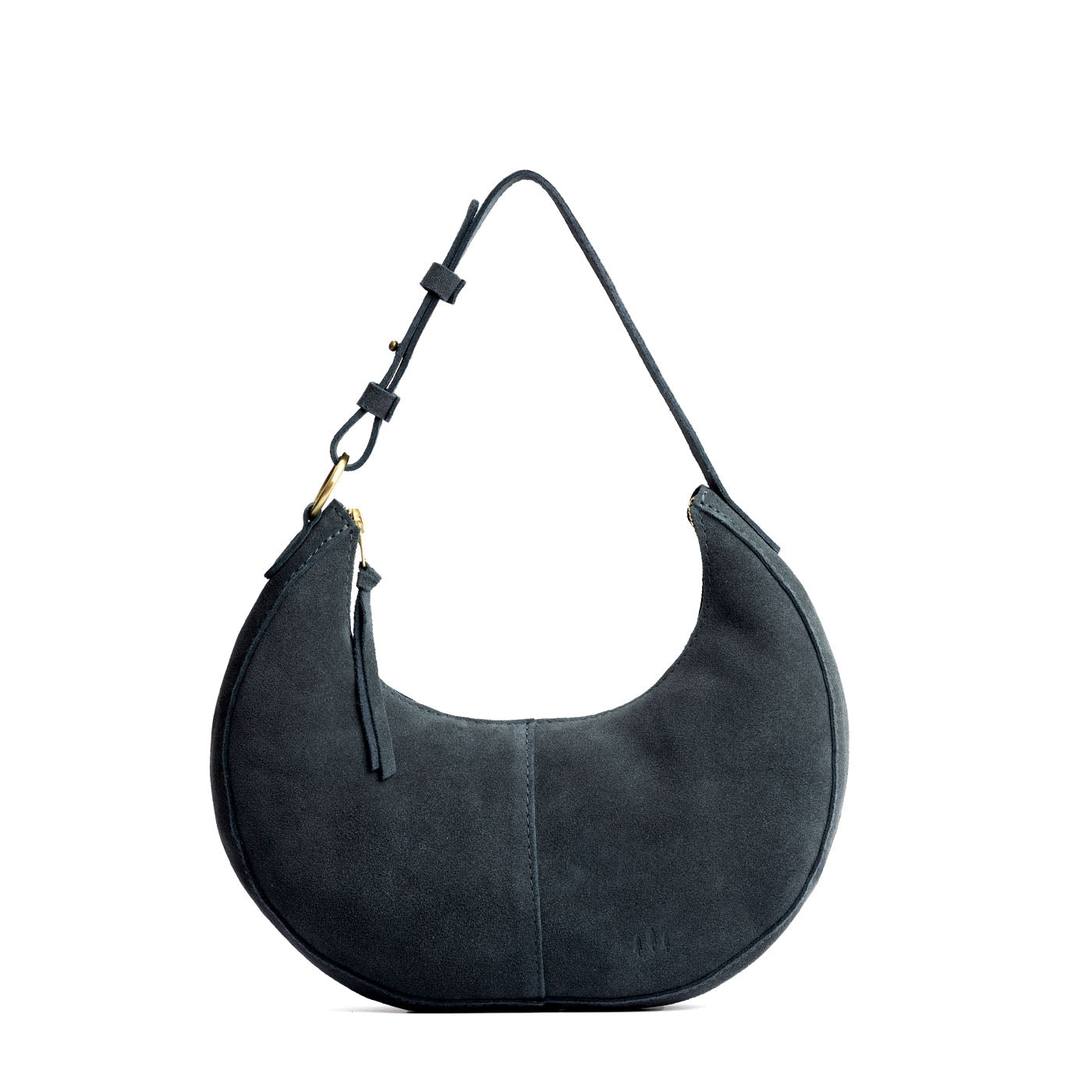 Peppercorn*Small | Crescent shaped shoulder bag with zipper closure and adjustable strap