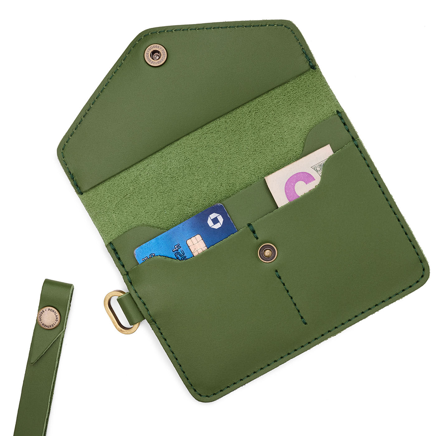 Cactus | Small Leather Passport Wristlet