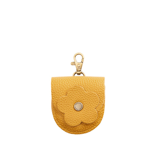 Sunshine | U shaped pouch with leather flower applique
