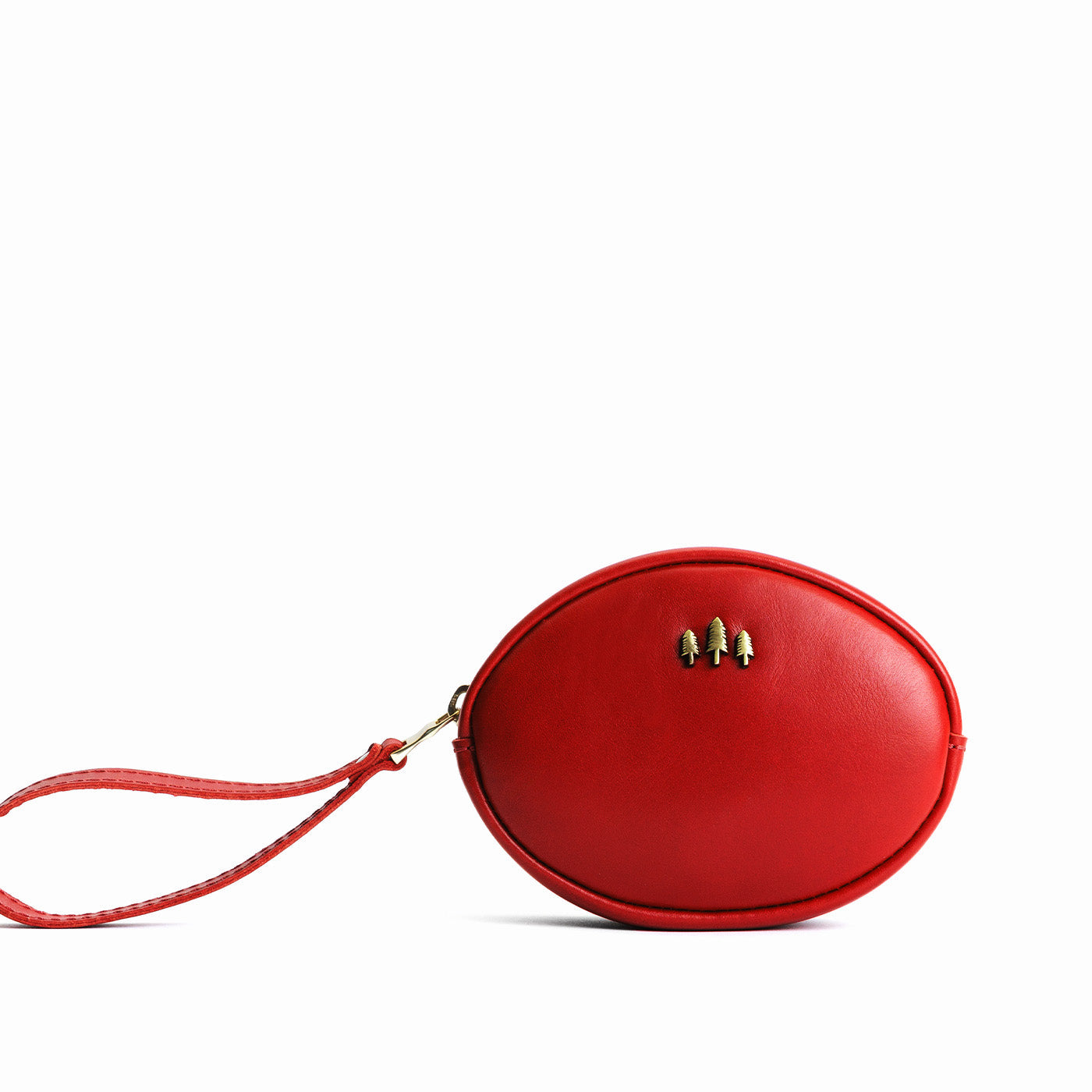 Ruby*Small | Oval shaped pouch with zipper and wristlet strap