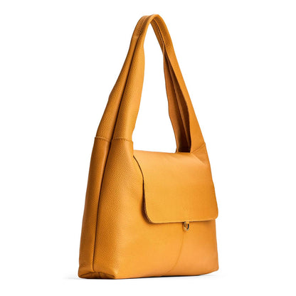 Sunshine*Large | Slouchy triangle shaped shoulder bag with a flap