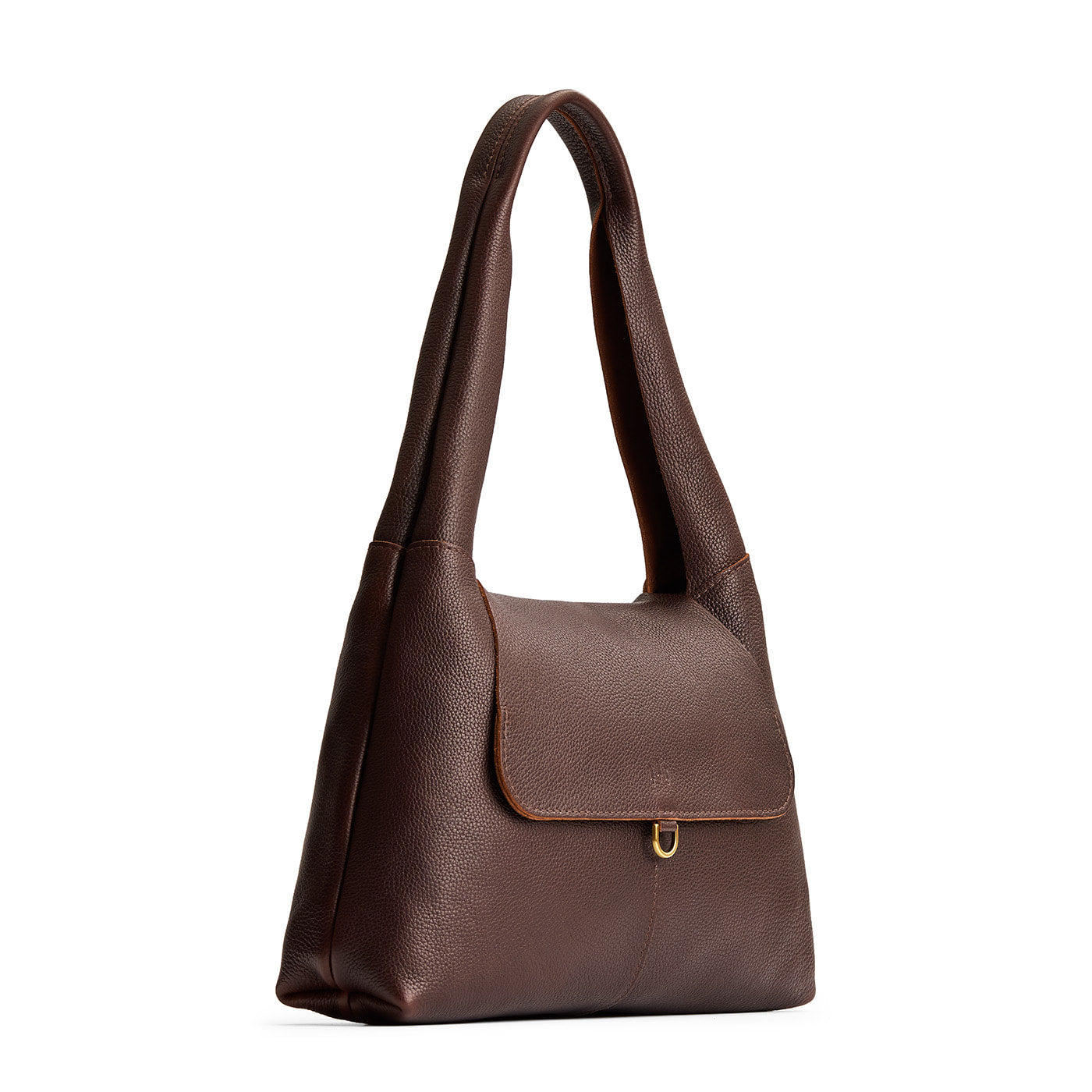 Coldbrew*Medium | Slouchy triangle shaped shoulder bag with a flap