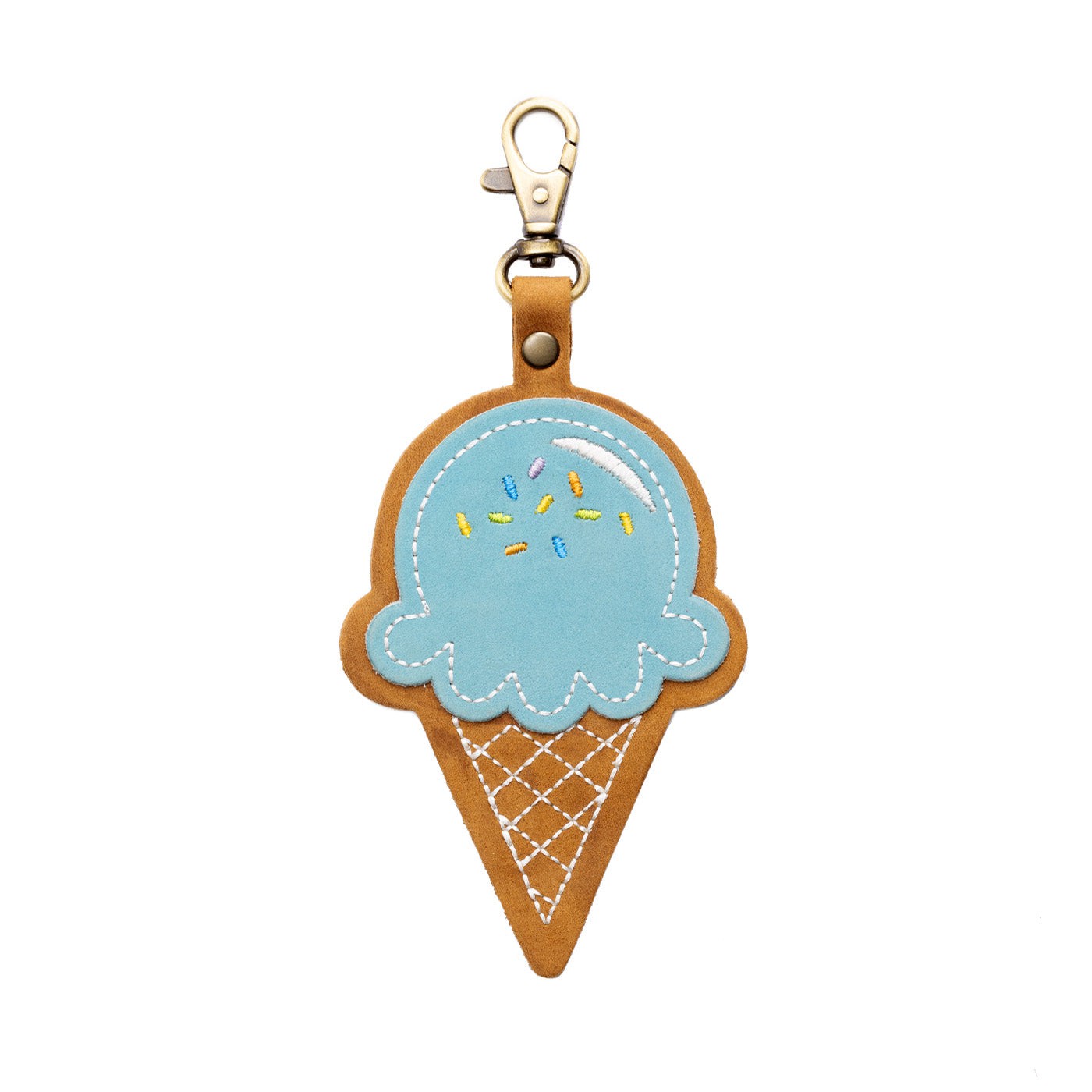Happy Teal | Ice Cream Shaped Keychain with swivel clasp