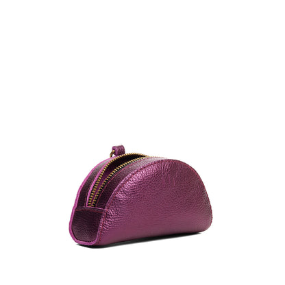 Ultra Violet | Small half-moon shaped keychain pouch with zipper closure