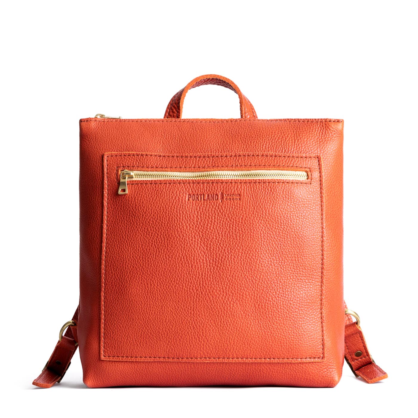 Koi*Large | Square slim leather tote backpack