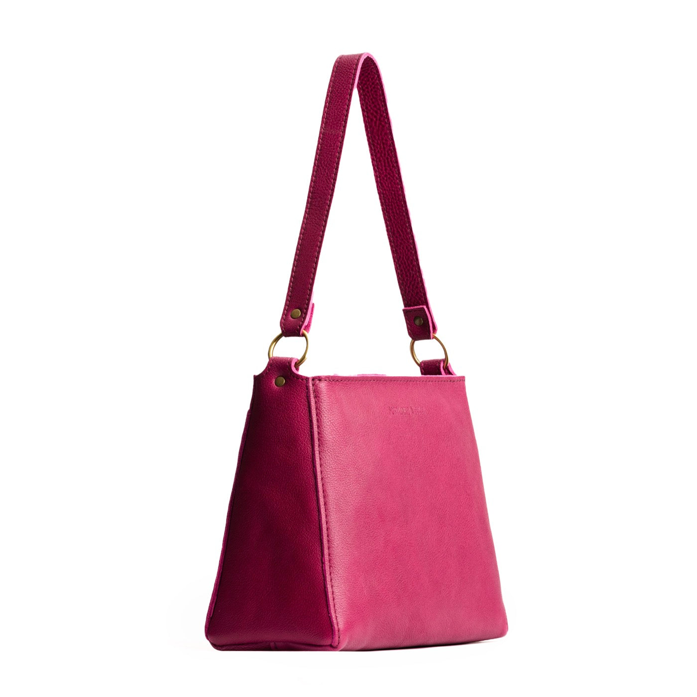 Cosmo*Small | Triangular shoulder bag with antiqued brass finished hardware
