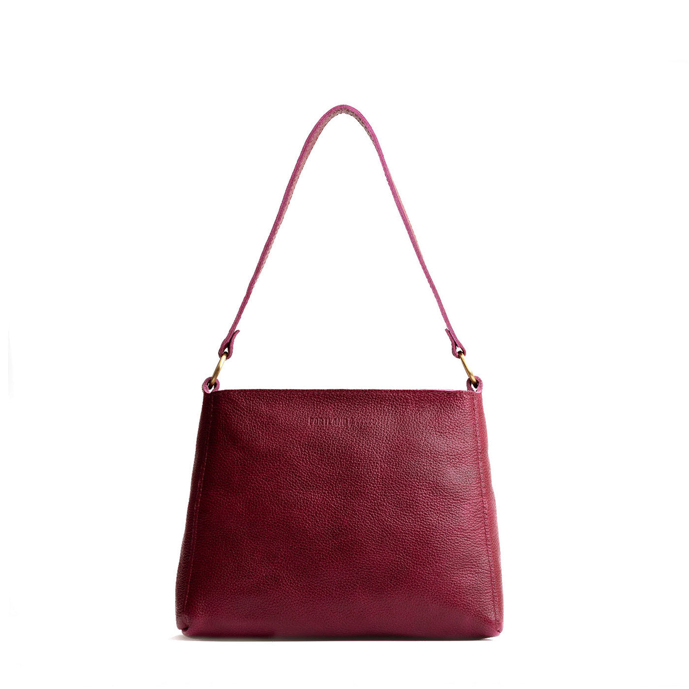 Orchid*Small | Triangular shoulder bag with antiqued brass finished hardware