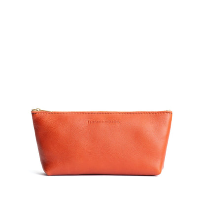 Koi | Leather utility bag pouch with top zipper