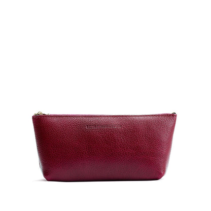 Orchid | Leather utility bag pouch with top zipper