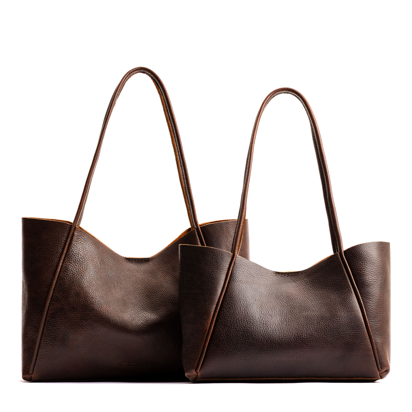 Coldbrew | Side by side comparison of both sizes of wide totes